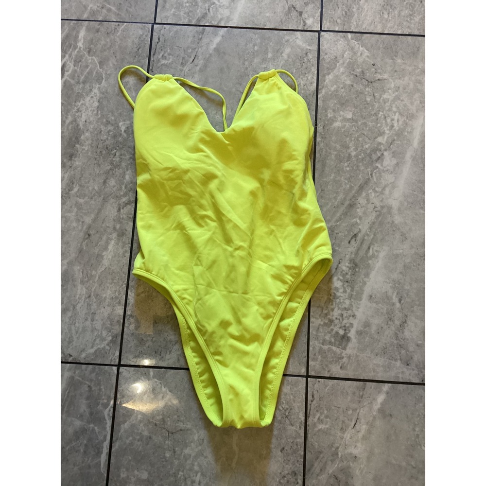 Shade & Shore Neon Yellow One-Piece Swimsuit
